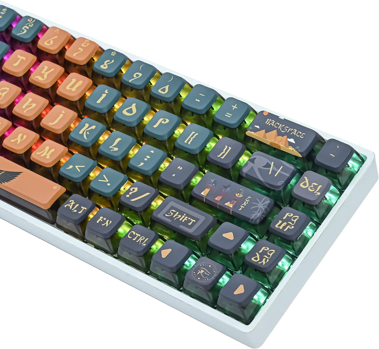 SHIQI-ASA Pudding Keycaps Translucent ASA Profile Dye-Sub 60 Percent 60 ...