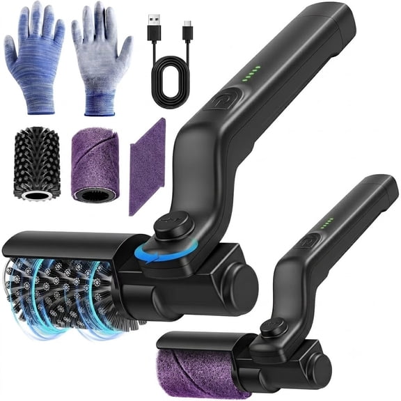 Electric Grill Brush for Outdoor Grill - Cordless Rechargeable BBQ Grill Cleaner, 3 Speeds 180° Adjustable Brush Head, 2-in-1 Automatic BBQ Cleaning Kit