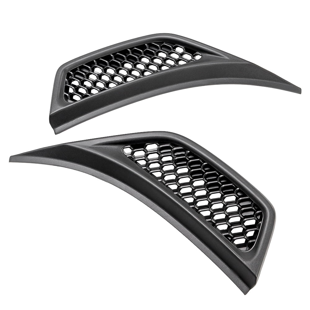 Hex Autoparts 2PCS Side Fender Air Vent Cover Trim Exterior Accessories foror 2007-2018 Jeep Wrangler JK & Unlimite Set of 2