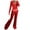 Red, variant on vigerkar Tracksuit Womens Two Piece Lounge Set Long Sleeve Zip up Hooded Jacket Wide Leg Pants Y2k Sweatsuit Set (Red, M)