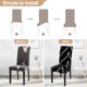 thumbnail image 4 of Juego de 6 Fundas elásticas negras para sillas de comedor SearchI, 4 of 8