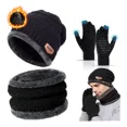 thumbnail image 1 of 3en1 Gorro Bufanda Guantes Invierno Unisexo Tejidos Frío ., 1 of 8