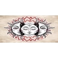 thumbnail image 4 of Moon Piggy Bank, Oriental Elements with Abstract Style Heavenly Bodies Tattoo Style, Ceramic Coin Bank Money Box for Cash Saving, 3.6" X 3.2", Tan Black Ruby, by Ambesonne, 4 of 4