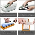 thumbnail image 2 of stusgo Knife Sharpening Stone Set - 2 Side Grit 400/1000 3000/8000 Kitchen Knife Sharpener Stone Includes Non-Slip Rubber Bases, 2 of 7