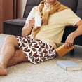 thumbnail image 5 of Honeii A Rooster With Chickens Print Men's Pajama Sleepwear Shorts - a comfy pajama bottom and lounge short for Relaxed Home Wear-Large, 5 of 6