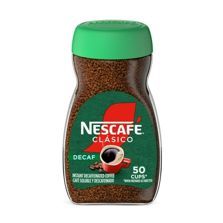 NESCAFÉ CLÁSICO Decaf Dark Roast Coffee, Instant Coffee, 3.5 oz, 1 Jar
