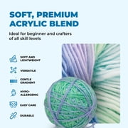 Mary Maxim Prism Yarn, Soft Acrylic DK Variegated Yarn 3.5 oz Skein 290 Yards, Rain Shower
