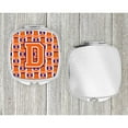 thumbnail image 4 of Letter D Football Orange White and Regalia Compact Mirror CJ1072-DSCM, 4 of 4