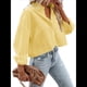 thumbnail image 1 of Camisas de Mujer con Botones, Tops Casuales de Larga, Blusa con Solapa y Bolsillo en el Pecho Amarillo S, 1 of 8