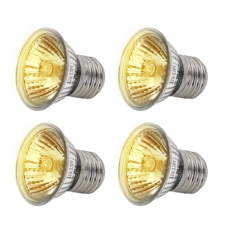 4 Pack UVA Infrared Reptile Heat Bulbs,Turtle Heat Lamp for Reptile and Amphibian Tanks,Terrariums and Cages,Night Red Heat Lamp Bulbs for Chickens Coop Brooder (Warm Light, 25W)