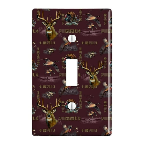Wild Game Hunting Deer Elk Geese Pheasant Plastic Wall Decor Toggle Light Switch Plate Cover