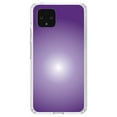 thumbnail image 1 of DistinctInk Clear Shockproof Hybrid Case for Google Pixel 4 XL (6.3" Screen) - TPU Bumper, Acrylic Back, Tempered Glass Screen Protector - Purple White Gradient Burst, 1 of 1