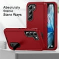 thumbnail image 4 of Allytech Rugged Case Compatible with Samsung Galaxy S22 Plus with Hidden Kickstand, [Military Grade Drop Protection] Soft TPU Hard PC Bumper Non-Slip Shockproof Full Protective Case, Red+Black, 4 of 8