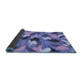 thumbnail image 2 of Ahgly Company Indoor Round Abstract Blue Modern Area Rugs, 4' Round, 2 of 4