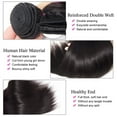 thumbnail image 4 of Brazilian Straight 3 Bundles Human Hair Unprocessed Human Hair Bundles Straight Natural Black Color Straight Hair Extensions, 4 of 7