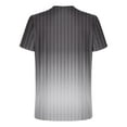 thumbnail image 4 of Gradient Shirts for Men Summer Short Sleeve Crew Neck Stripe T-Shirt Fashion Athletic Gym Workout Loose Fit Tee, 4 of 5