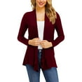 thumbnail image 3 of Womens Cardigan Elegant Solid Shawl Long Sleeve Open Front Casual Outerwear Coats, 3 of 3