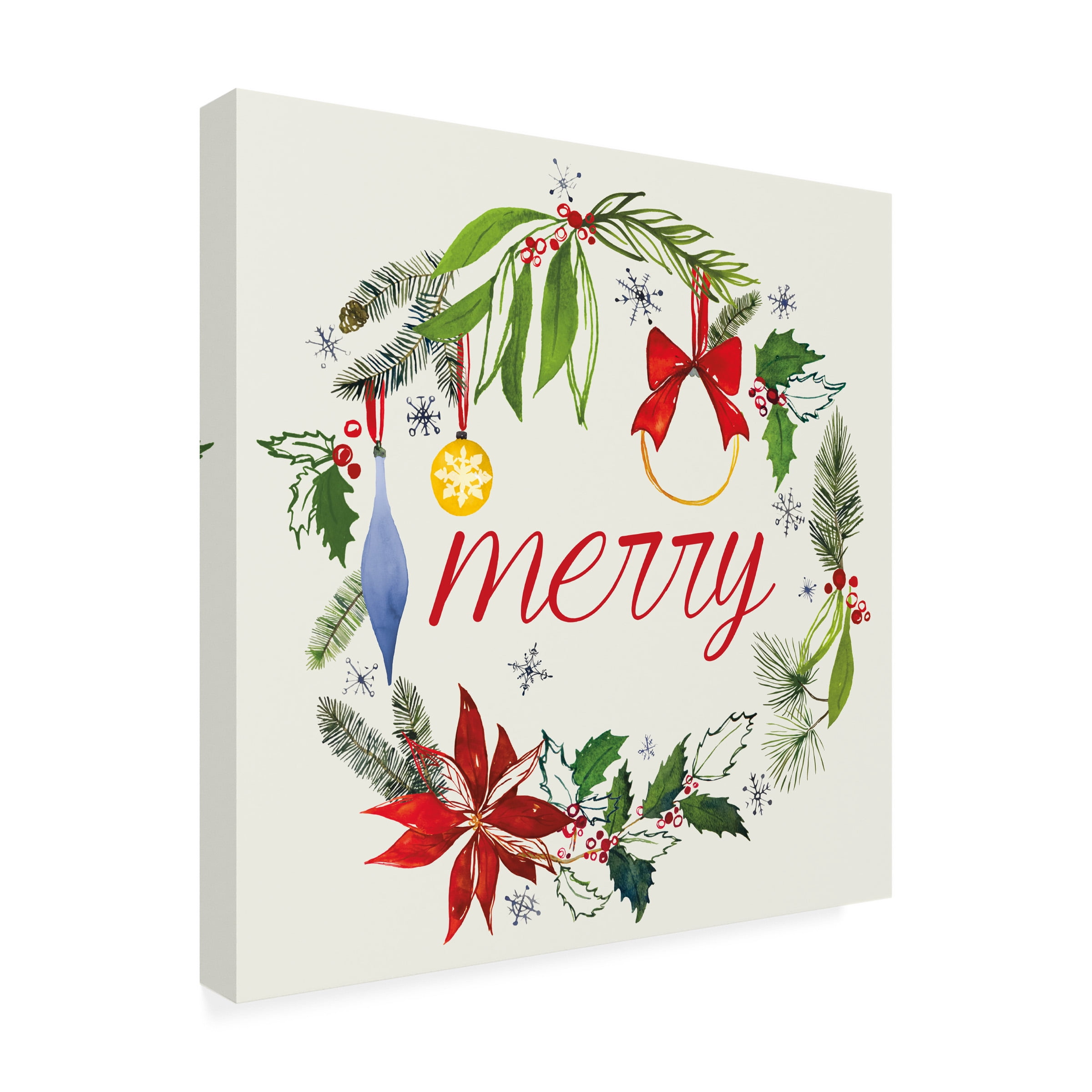Harriet Sussman 'Watercolor Christmas VIII' Canvas Art