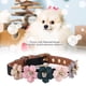 thumbnail image 3 of Flores con pajarita de diamante, flor con diamante mascota gato collar de perro pajarita de cuero PU ajustable para perro, pajarita de cuero PU para perro Fugacal  CW02978-04, 3 of 6