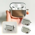 thumbnail image 3 of Electroplate Earphone Case for Airpods 4 Simple Protective Cover for Apple, 3 of 9