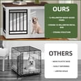 thumbnail image 5 of Uforic 28" Dog Crate Furniture, Wooden Indoor Dog Kennel with Adjustable Feet and 2 Removable Bowls, Dog Crate Side End Table, White, 5 of 9