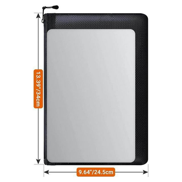pitrice Pochette Imperméable pour Documents Pochette à Argent Portable Ignifuge pour Contrat Grand