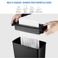 thumbnail image 4 of Moustache 5-Sheet Strip Cut Paper Shredder with Extendable Arm, Portable Auto Paper Shredder Without Wastebasket for Home Office, 2.65 Gallon, 4 of 8