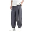 thumbnail image 1 of Zszcpp Work Pants Men Cuffed Long Thin Active Solid Sweat Sportswear With Pockets Lounge Trousers Casual Trouser, 1 of 5