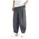 thumbnail image 1 of Pantalones de chándal lisos para hombre, pantalones harem informales, pantalones deportivos con bolsillos para el gimnasio y uso diario, 1 of 5