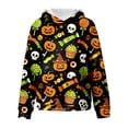 thumbnail image 6 of KPOPLK Hoodies for Teen Girls Long Sleeve Cute Halloween Sweatshirts Hooded Graphic Print Sweatshirt Preppy Clothes Fall Winter Yellow,Size 4-5 Years, 6 of 6
