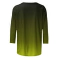 thumbnail image 4 of Ashirexll Womens Casual Tops, Short Sleeve Shirts for Women, Fashion Casual Gradient Color 3/4 Sleeve Round Neck Blouse, 4 of 5