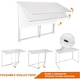 thumbnail image 4 of Folding Computer Desk, 32 Inch Home Office Desk for Small Spaces, Foldable Computer Table, Laptop Table, Writing Desk, Compact Study Reading Table with Wood & Metal, White, 4 of 6