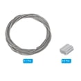 thumbnail image 3 of Unique Bargains 4/25' OD 32.8 Ft 304 Stainless Steel Cable Wire Rope with Aluminum Sleeves 7 x 7 Strand Rope Silver, 3 of 7