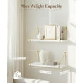 thumbnail image 4 of SUMGAR Floating Shelves for Wall, White Gold Modern Wall Mounted Shelf, Hanging Shelves for Bathroom, Bedroom, Living Room,Office Set of 2,16in, 4 of 14