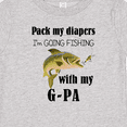 thumbnail image 4 of Inktastic Pack My Diapers I Am Going Fishing with G-pa Boys or Girls Baby T-Shirt, 4 of 5