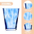 thumbnail image 3 of Taza de agua de vidrio con lunares de 350 ml, taza de vidrio coloreado, taza de café con leche, taza de bebida de agua fría, 3 of 5