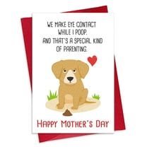 WaaHome Funny Mothers Day Card - 5.5x8 Happy Mother's Day Card for Dog Moms Fur Mom Mothers Day Gifts Humorous Mothers Day Card with Envelope for Women