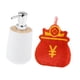 thumbnail image 4 of Dispensador de jabón líquido con toalla recargable 330 ml moderno práctico bolsa de la suerte blanca, 4 of 9