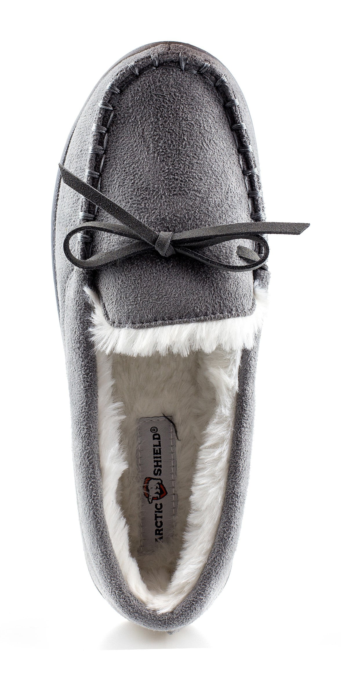 ArcticShield Women's Memory Foam Indoor/Outdoor Durable Comfort Slip On Plush Fur Moccasin Slippers