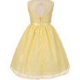 thumbnail image 2 of Big Girls' Elegant Sleeveless Floral Lace Satin Sash Flower Girl Dress Champagne 8 (K63K78), 2 of 2