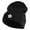 Black, variant on Small Soccer Ball Sports Iron on Patched 12 Inch Long Knitted Beanie - Black OSFM