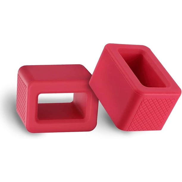 2 soportes para hebilla de cinturón de seguridad de coche, protector de hebilla de cinturón de seguridad de coche, material de silicona duradero, para fácil acceso al cinturón de seguridad rojo