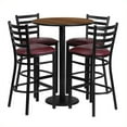 thumbnail image 1 of Bowery Hill Ensemble de Table Ronde 5 Pcs en Noyer et Noir, 1 of 1