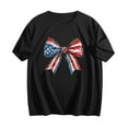 thumbnail image 5 of Sevevn Fashion Women's Independence Day Printed Casual Short Sleeved T-shirt Top Early Access Deals Black S, 5 of 5