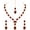 Gold Maroon, variant on Parshwa Creations Indian Pink Silver Plated Rhinestone Jewelry Set Necklace with Earrings & Tikka for Women - Crystal, Alloy Jewelry Set for Prom, Wedding