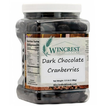 WinCrest Dark Chocolate Covered Cranberries - 3.5 Lb Tub