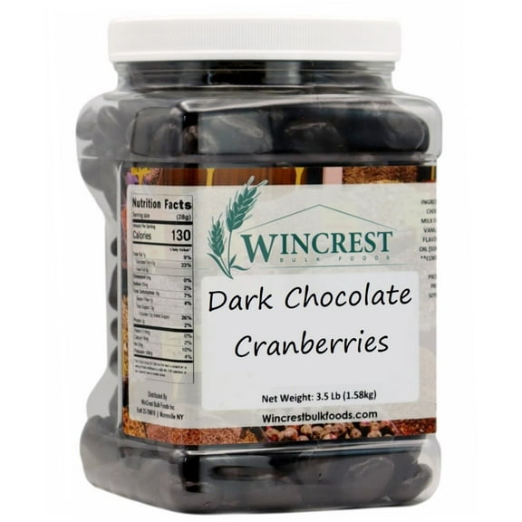 WinCrest Dark Chocolate Covered Cranberries - 3.5 Lb Tub