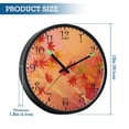 thumbnail image 3 of Voice Activated Clock with Glow Light 12 Inch Large Silent Wall Clock Battery Operated for Home Decor Red Maple Leaves in Autumn, 3 of 8