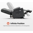 thumbnail image 6 of MCombo Dual Motor Large Power Lift Recliner Chair with Massage and Heat for Elderly Big and Tall People, Infinite Position, Extended Footrest, Faux Leather 7680 (Dark Grey, Large), 6 of 8