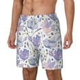 thumbnail image 2 of Uemuo Lavender Flowers Pattern Mens Swim Trunks Quick Dry Board Shorts with Mesh Lining, Stretch Beach Shorts Quick Dry No-Chafing Board Shorts-Medium, 2 of 9